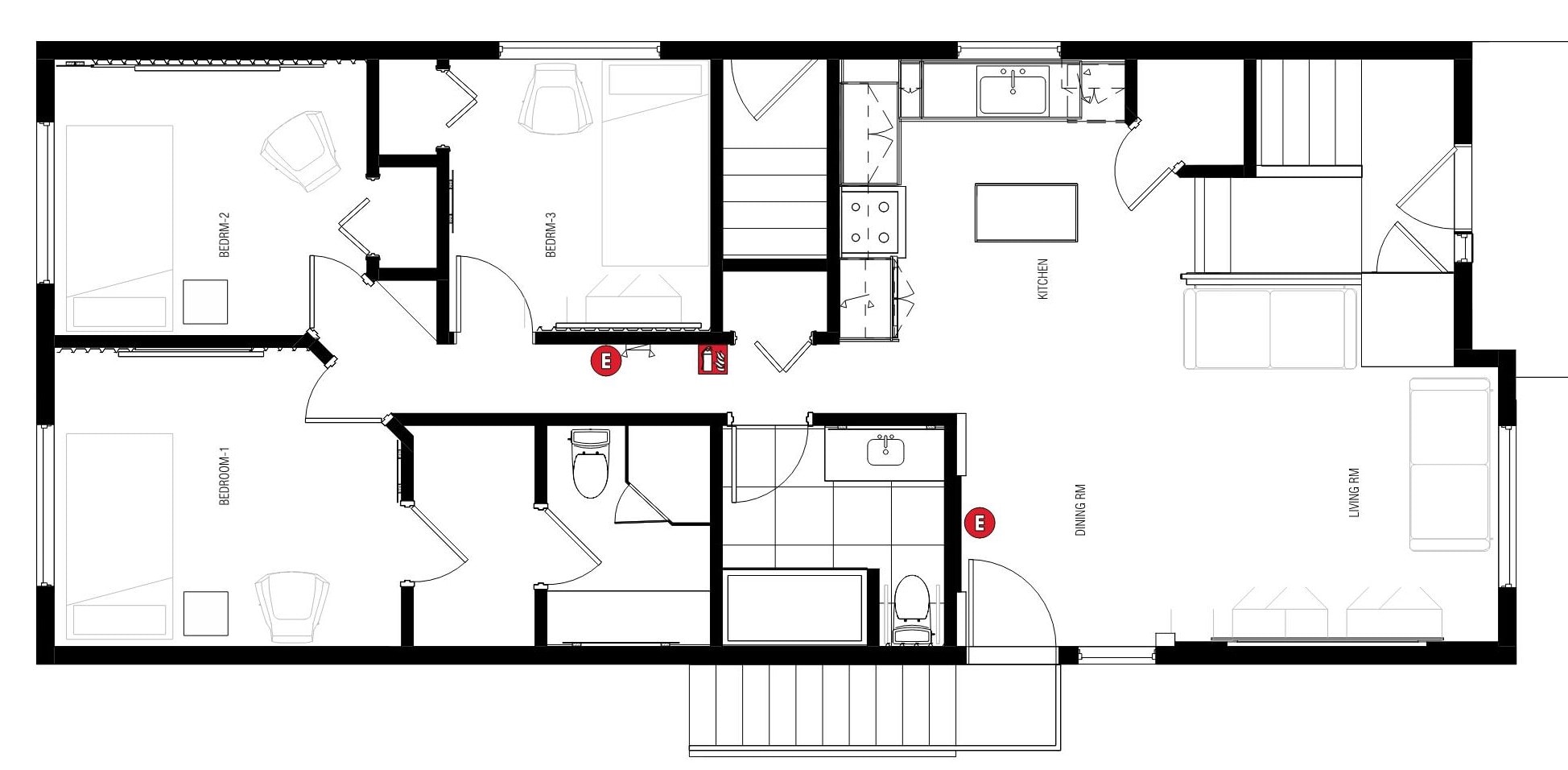 Main floor plan of Rosewood SeniorCare